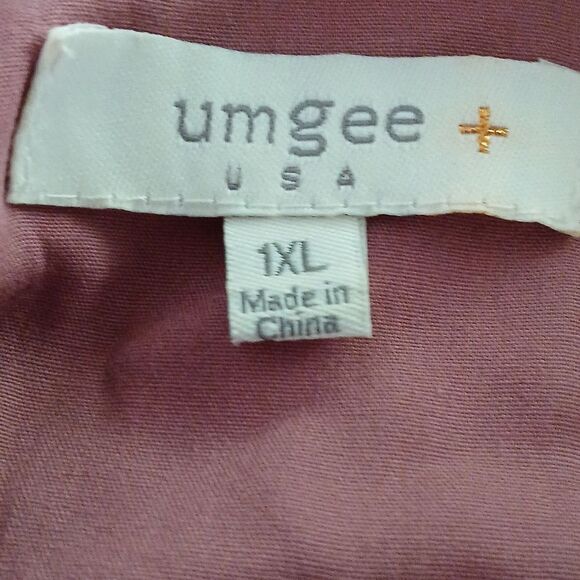 Umgee boho high low wide bell sleeve V neck blouse top Sz 1XL NWOT - Picture 6 of 6